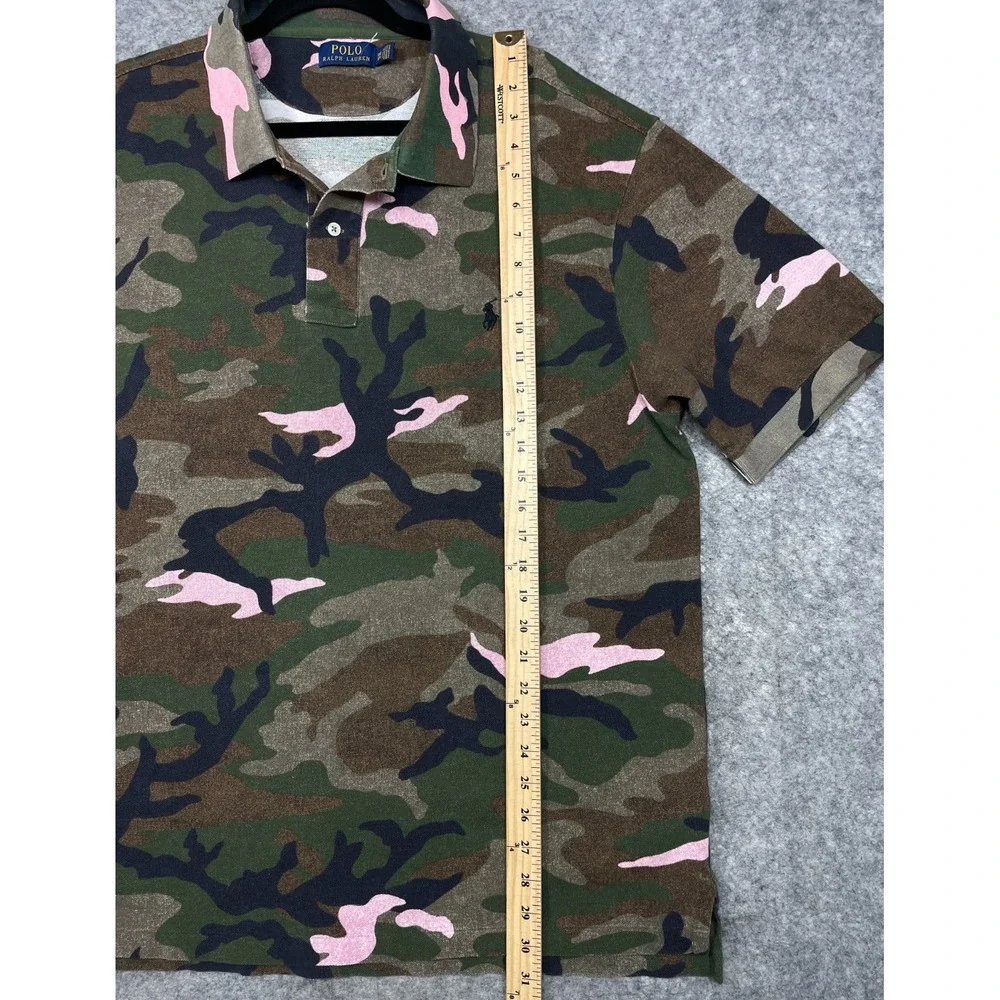 Polo Ralph Lauren Polo Shirt Green Pink 1XB Camo New